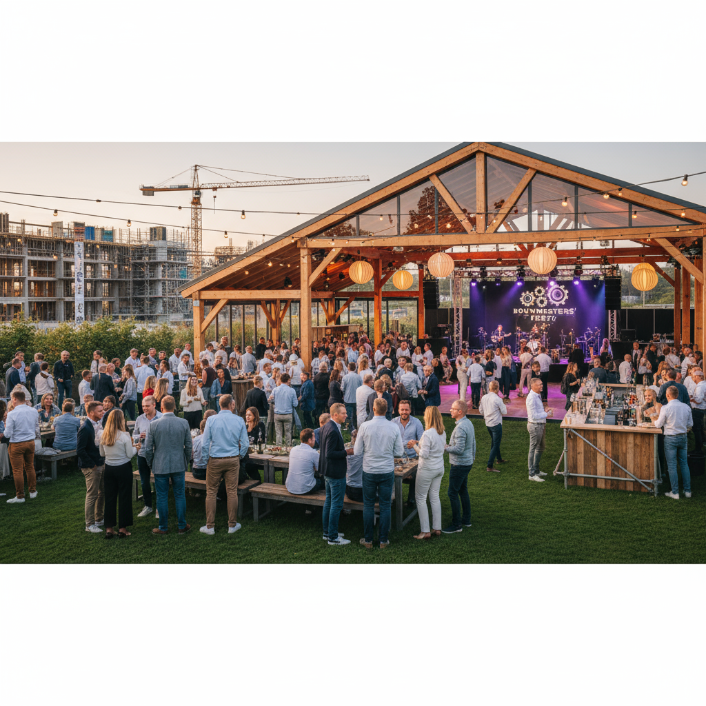 Realistische foto passend bij Organisatie bedrijfsfeest bouwbedrijf: creëer een onvergetelijk evene